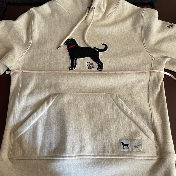The Black Dog Women's Cream Hoodie Sweater - Picture 6 of 7